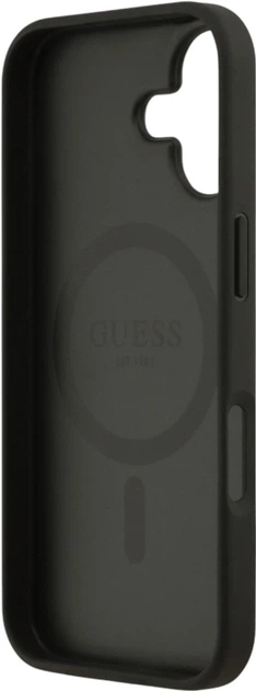 Etui Guess 4G Circle Classic Logo MagSafe do Apple iPhone 17 Black (GUHMP17SP4PGRSGK) - obraz 7