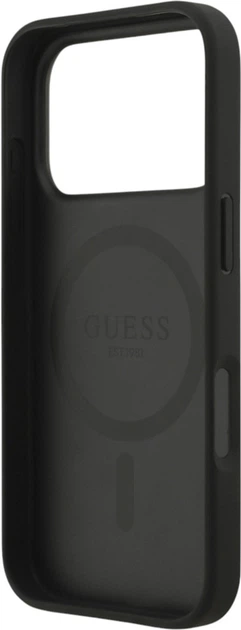 Etui Guess 4G Circle Classic Logo MagSafe do Apple iPhone 17 Pro Black (GUHMP17LP4PGRSGK) - obraz 7