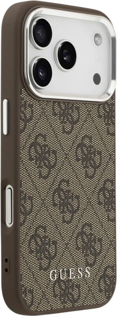 Чохол Guess 4G Classic Logo MagSafe для Apple iPhone 17 Pro Brown (GUHMP17LP4GSSMCW) - зображення 4