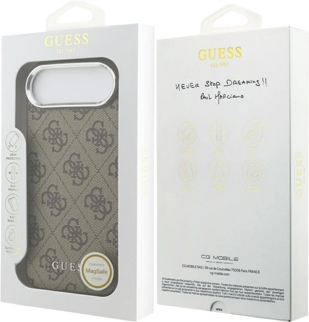 Чохол Guess 4G Classic Logo MagSafe для Apple iPhone Air Brown (GUHMP17MP4GSSMCW) - зображення 8