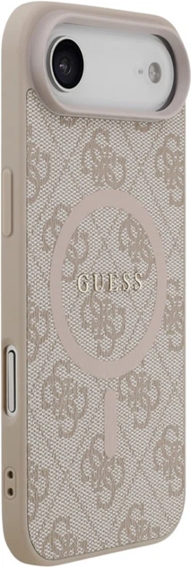 Etui Guess 4G Ring Classic Logo MagSafe do Apple iPhone Air Pink (GUHMP17MG4GFRP) - obraz 4