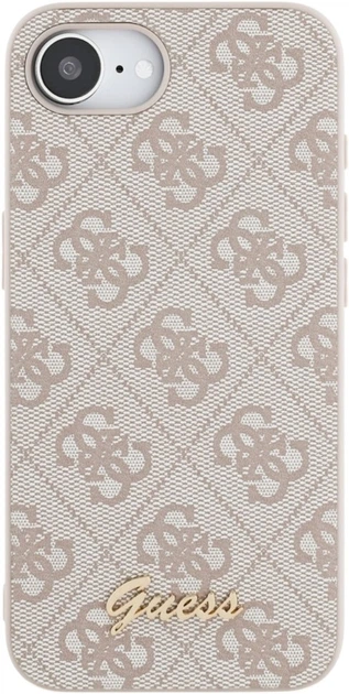 Чохол Guess 4G Script Logo MagSafe для Apple iPhone 16e/17e Pink (GUHMPSE4HG4SHP) - зображення 3
