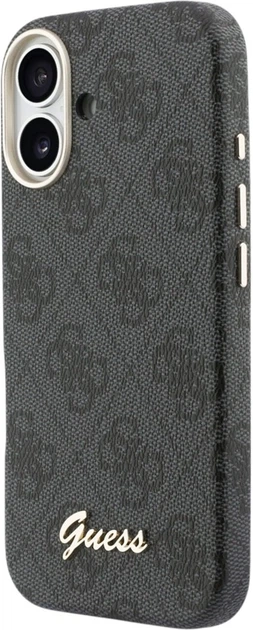 Etui Guess 4G Script MagSafe do Apple iPhone 17 Black (GUHMP17S5P4FWMSK) - obraz 2