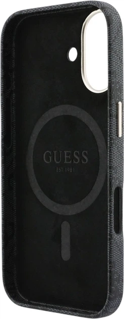 Etui Guess 4G Script MagSafe do Apple iPhone 17 Black (GUHMP17S5P4FWMSK) - obraz 7