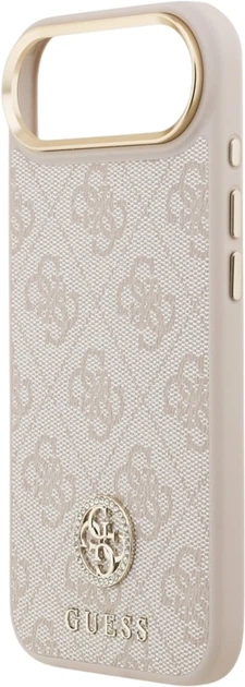 Etui Guess 4G Strass Logo MagSafe do Apple iPhone Air Pink (GUHMP17MP4GRMDEP) - obraz 6