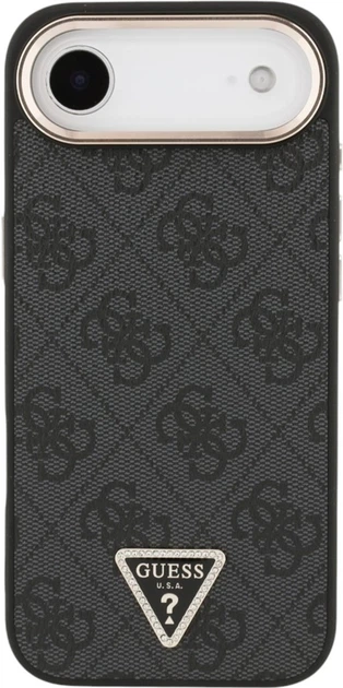 Etui Guess 4G Triangle Logo MagSafe do Apple iPhone Air Black/Gold (GUHMP17MP4GTDGMK) - obraz 3