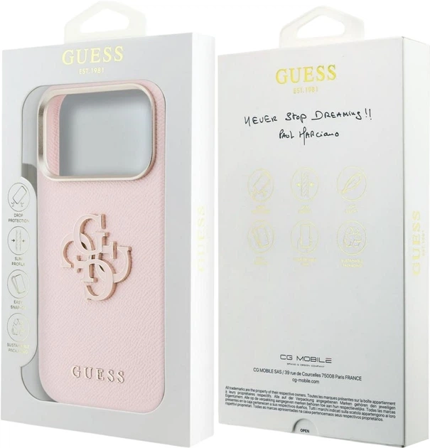 Чохол Guess FW Resin Logo для Apple iPhone 17 Pro Max Pink (GUHCP17X5PS4RGGP) - зображення 8