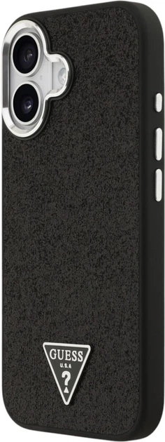 Etui Guess Glitter Triangle Logo MagSafe do Apple iPhone 17 Black (GUHMP17SPFGTSCMK) - obraz 2