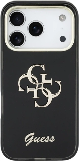 Etui Guess IML 4G Script Metal do Apple iPhone 17 Pro Black (GUHCP17L5HC4MLSK) - obraz 3