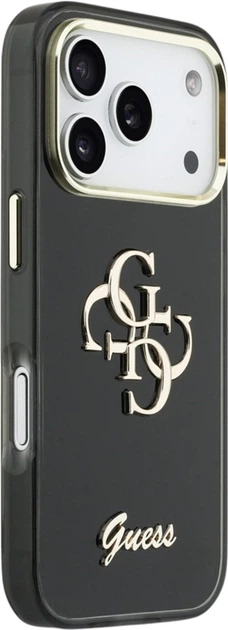 Etui Guess IML 4G Script Metal do Apple iPhone 17 Pro Black (GUHCP17L5HC4MLSK) - obraz 4