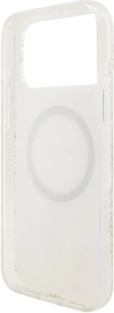 Etui Guess IML Flowers Electro Pearl Strap MagSafe do Apple iPhone 17 Pro Max White (GUHMP17XHCPOFPH) - obraz 7