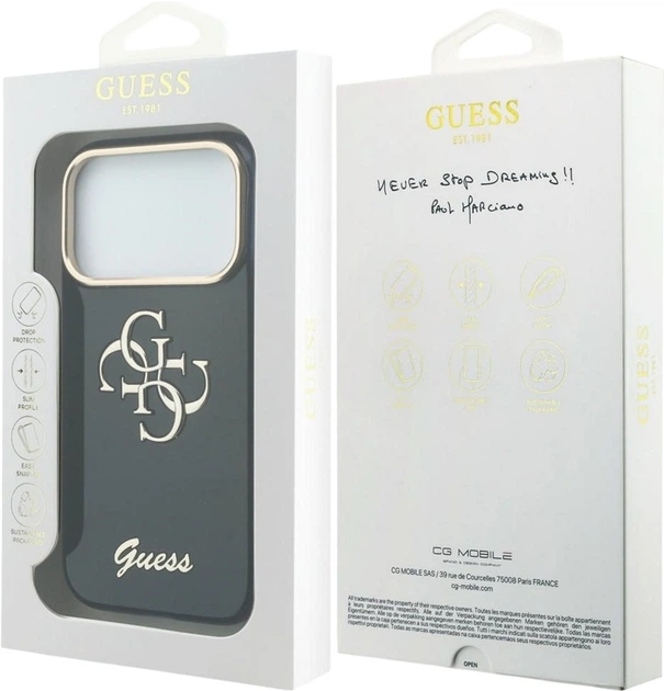 Etui Guess IML 4G Script Metal do Apple iPhone 17 Pro Blue (GUHCP17L5HC4MLSB) - obraz 8