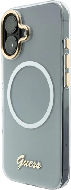 Etui Guess IML Gradient Script Metal MagSafe do Apple iPhone 17 White (GUHMP17S5HTGMCSH) - obraz 2