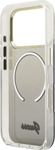 Etui Guess IML Gradient Script Metal MagSafe do Apple iPhone 17 Pro Black (GUHMP17L5HTGMCSK) - obraz 7