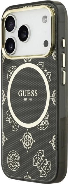 Чохол Guess IML Peony Dot MagSafe для Apple iPhone 17 Pro Black (GUHMP17L5HPOEDK) - зображення 2