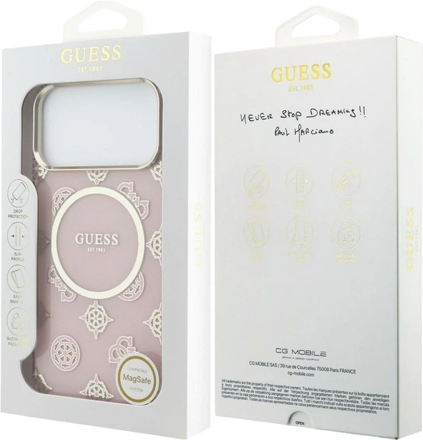 Чохол Guess IML Peony Dot MagSafe для Apple iPhone 17 Pro Max Pink (GUHMP17X5HPOEDP) - зображення 8