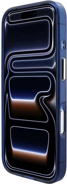 Etui Guess IML Script Metal MagSafe do Apple iPhone 17 Pro Blue (GUHMP17L5HTCSMSB) - obraz 5