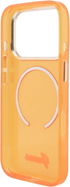 Etui Guess IML Script Metal MagSafe do Apple iPhone 17 Pro Orange (GUHMP17L5HTCSMSO) - obraz 7