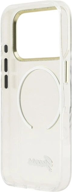 Etui Guess IML Script Metal MagSafe do Apple iPhone 17 Pro Max Transparent (GUHMP17X5HTCSMST) - obraz 7