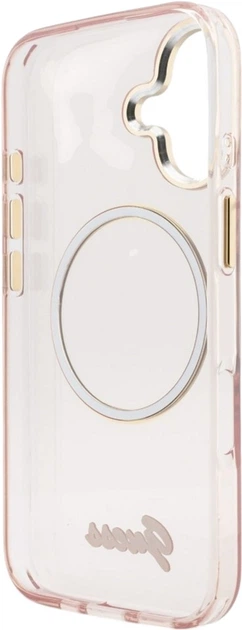 Etui Guess IML Script Metal MagSafe do Apple iPhone 17 Pink (GUHMP17S5HTCSMSP) - obraz 7
