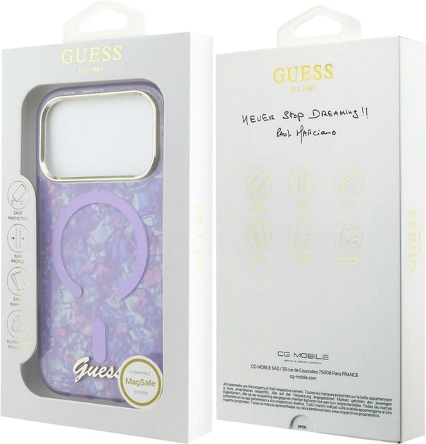 Etui Guess IML Shell Script Metal MagSafe do Apple iPhone 17 Pro Max Violet (GUHMP17X5HTPMCSU) - obraz 8