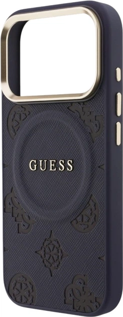 Etui Guess Peony Hot Stamp MagSafe do Apple iPhone 17 Pro Blue (GUHMP17LPSAMSECB) - obraz 6