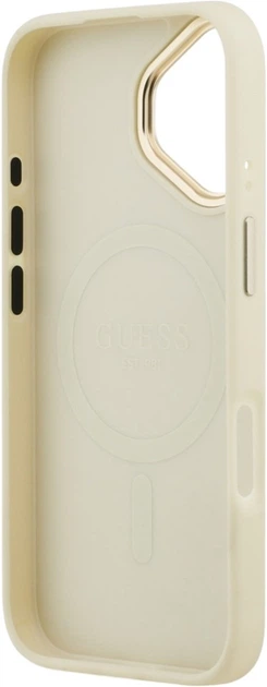 Etui Guess Peony Hot Stamp MagSafe do Apple iPhone 17 Beige (GUHMP17SPSAMSECE) - obraz 7