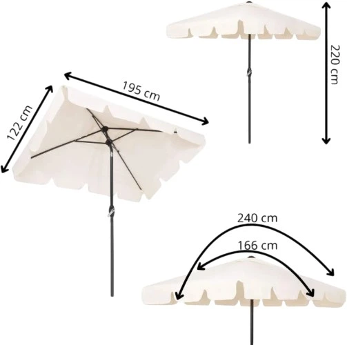 Садова парасолька Springos GU0039 Кремовий - зображення 5