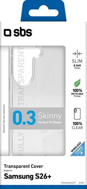 Etui SBS Skinny Cover do Samsung Galaxy S26+ Transparent (TESKINSAS26PT) - obraz 2