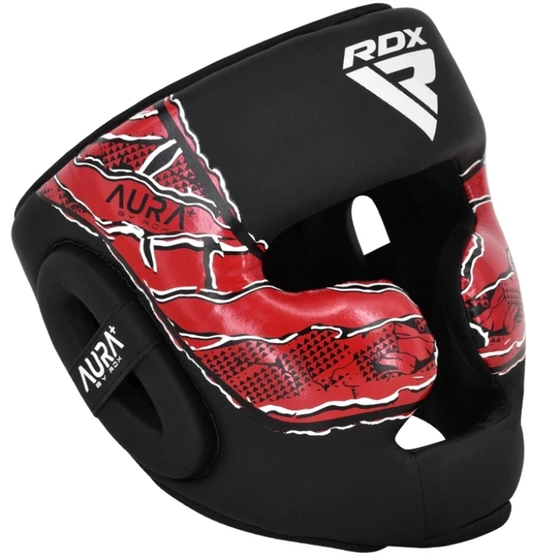 Боксерський Шолом RDX F17 New Aura Head Guard Чорно-Червоний L (HGR-F17BR-L) - изображение 2