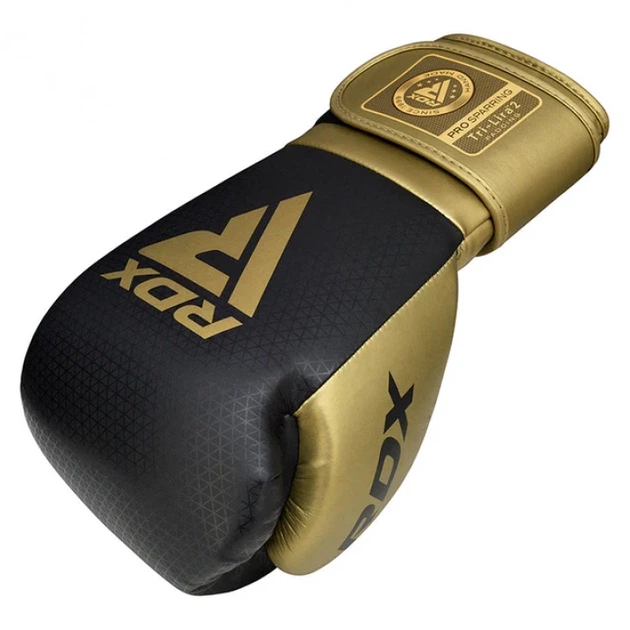 Боксерські Рукавички RDX L2 Mark Pro Sparring Boxing Gloves Hook and loop Чорно-Золотий 14oz (BGM-PSTL2G-14oz) - изображение 2