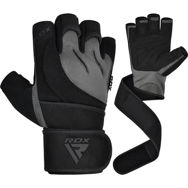 Рукавички Для Залу RDX L4 Open Finger Weightlifting Gym Gloves Чорний M (WGM-L4G-M) - Фото 5 Рукавички Для Залу RDX L4 Open Finger Weightlifting Gym Gloves Чорний M (WGM-L4G-M) - зображення 5