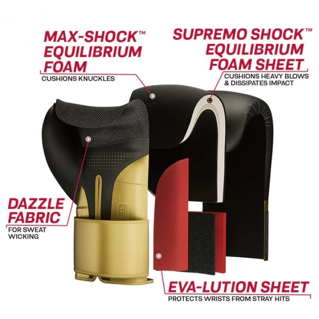 Боксерські Рукавички RDX L2 Mark Pro Sparring Boxing Gloves Hook and loop Чорно-Золотий 14oz (BGM-PSTL2G-14oz) - изображение 7
