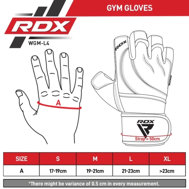 Рукавички Для Залу RDX L4 Open Finger Weightlifting Gym Gloves Чорний M (WGM-L4G-M) - Фото 8 Рукавички Для Залу RDX L4 Open Finger Weightlifting Gym Gloves Чорний M (WGM-L4G-M) - зображення 8