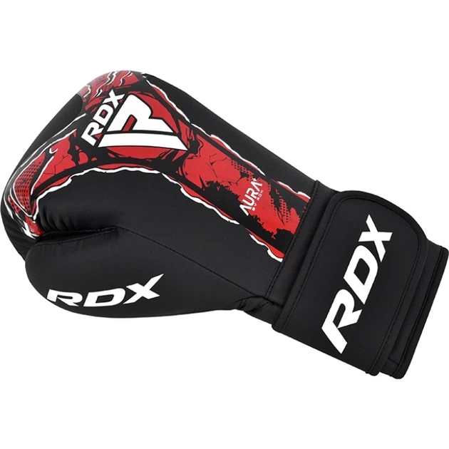 Боксерські Рукавички RDX F17 Aura Plus Boxing Gloves Чорно-Червоний 14oz (BGR-F17BR-14oz) - изображение 3