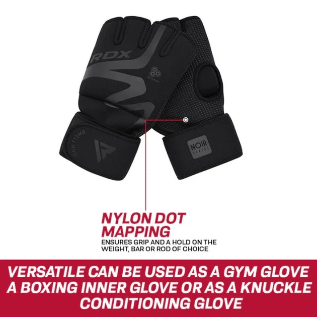 Рукавички Для MMA RDX T15 Noir Inner Gloves Чорний XL (GGN-T15MB-XL) - изображение 9