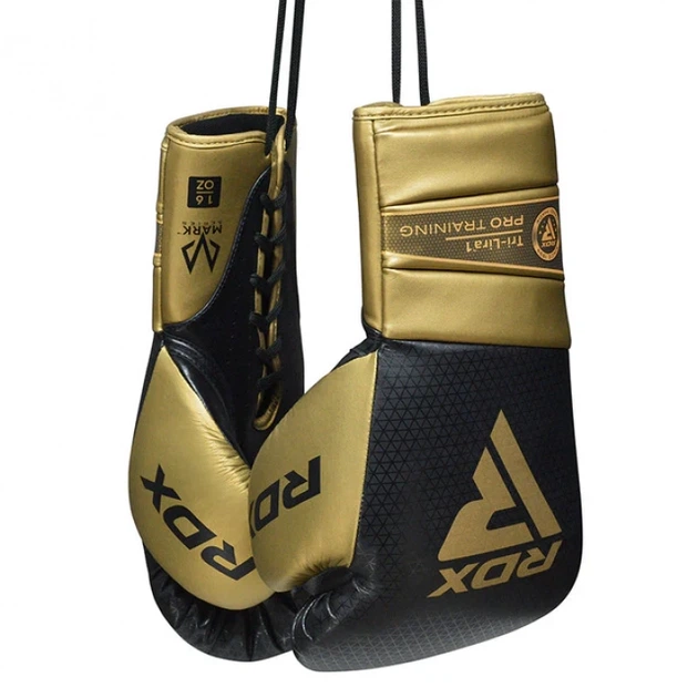 Боксерські Рукавички RDX L1 Mark Pro Training Boxing Gloves Чорно-Золотий 14oz (BGM-PTTL1G-14oz) - Фото 4 Боксерські Рукавички RDX L1 Mark Pro Training Boxing Gloves Чорно-Золотий 14oz (BGM-PTTL1G-14oz) - изображение 4