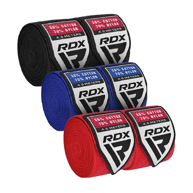 Бинти RDX RB New Professional Boxing Hand Wraps Set Червоний, Чорний, Синій - зображення 4