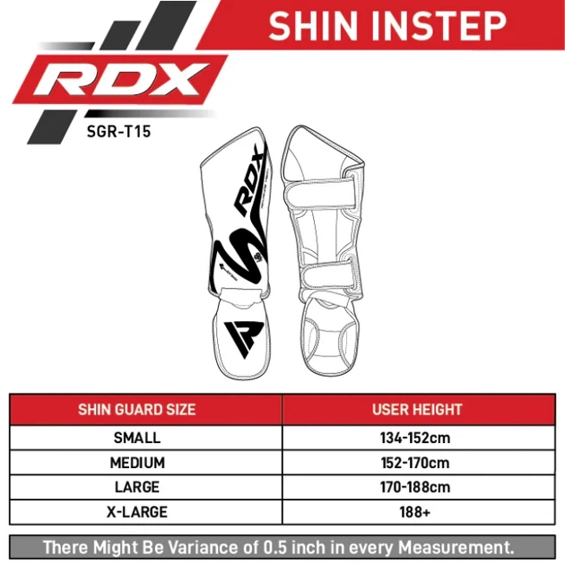 Захист Для Ніг RDX T15 Noir Black Shin Instep Guards Чорний XL (SGR-T15MB-XL) - изображение 14