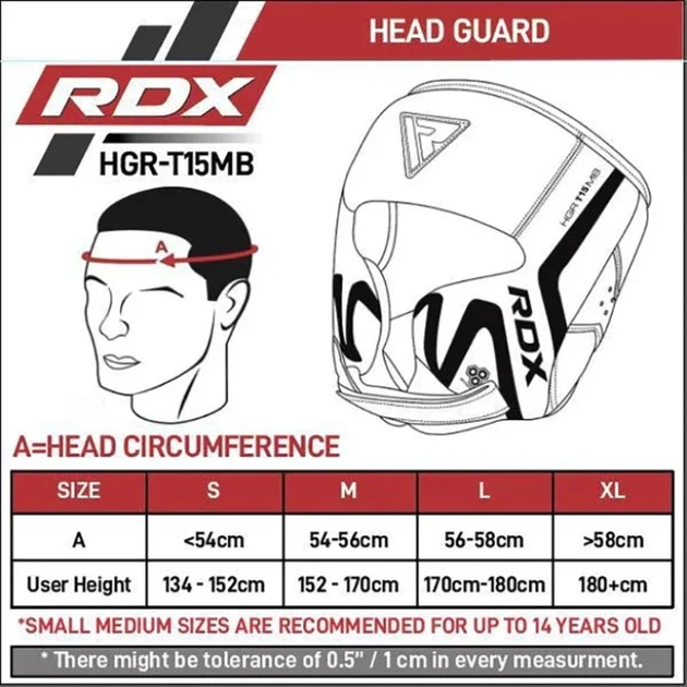 Боксерський Шолом RDX T15 Noir Cheek Protector Head Guard Чорний S (HGR-T15MB-S) - изображение 7