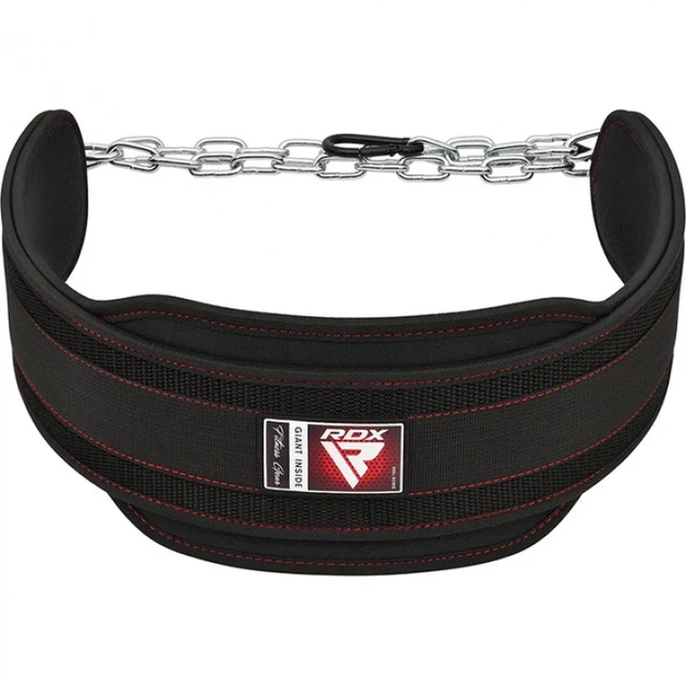 Пояс Для Важкої Атлетики RDX T7 Weight Training Dipping Belt With Chain Чорний MISC (WDB-T7B) - Фото 1 Пояс Для Важкої Атлетики RDX T7 Weight Training Dipping Belt With Chain Чорний MISC (WDB-T7B) - зображення 1