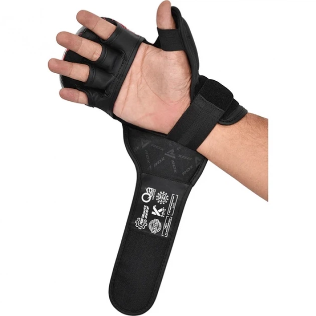 Рукавички Для MMA RDX IMMAF Approved Shooter Grappling Gloves Чорно-Червоний 2XL (GSR-IMF-1R-2XL) - Фото 5 Рукавички Для MMA RDX IMMAF Approved Shooter Grappling Gloves Чорно-Червоний 2XL (GSR-IMF-1R-2XL) - изображение 5