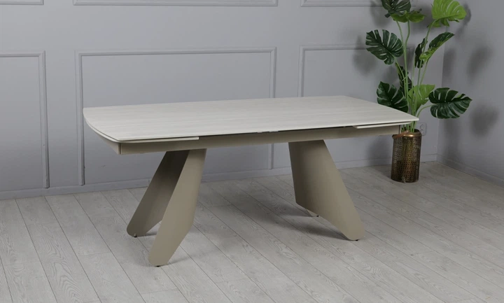 Стол Кармен раскладной 1800/2600x900x750 бежевый - изображение 2