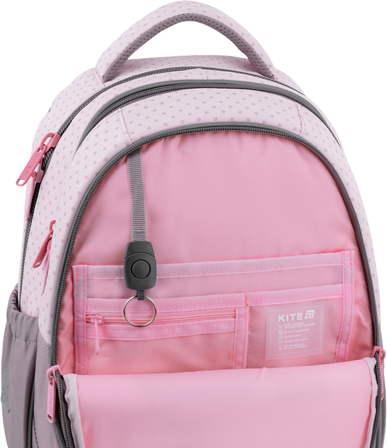 Рюкзак школьный Kite 700M Molang для девочки Розовый 38x28x16см 18л легкий Ортопедический 1-4 класс спинка Ergo Kids (ML26-700M) - изображение 10