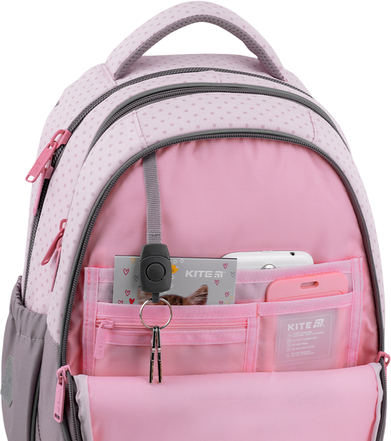 Рюкзак школьный Kite 700M Molang для девочки Розовый 38x28x16см 18л легкий Ортопедический 1-4 класс спинка Ergo Kids (ML26-700M) - изображение 11