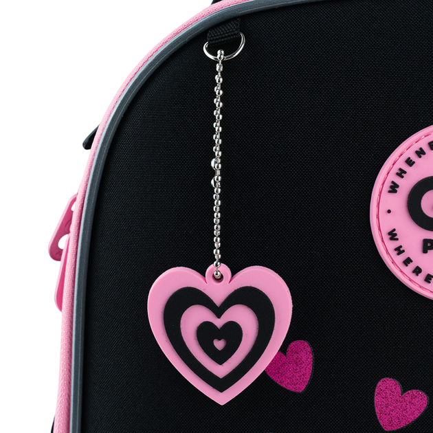 Рюкзак GoPack Напівкаркасний Education Heart 34.5x26x12.5 см Чорний (GO26-165S-2) - Фото 15 Рюкзак GoPack Напівкаркасний Education Heart 34.5x26x12.5 см Чорний (GO26-165S-2) - зображення 15