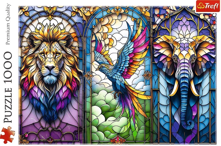 Пазл Trefl Вітраж: Тварини 1000 елементів 10957 (5900511109573) - зображення 2