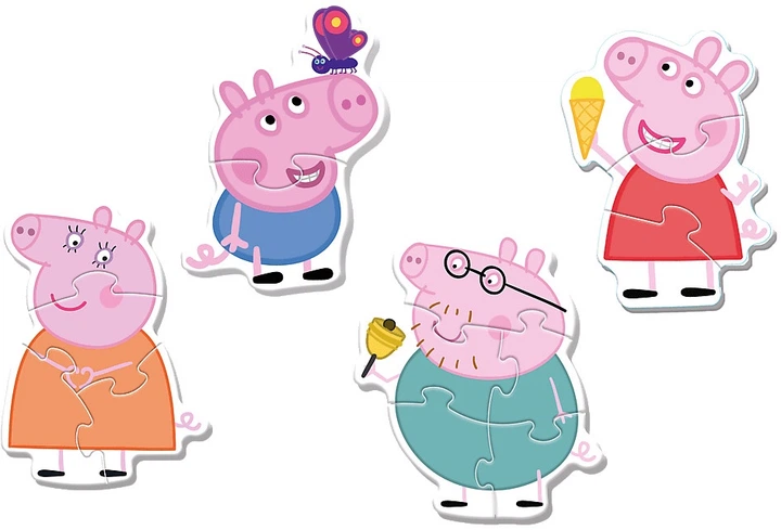 Puzzle Trefl Baby Classic Peppa Pig: Mała świnka wśród przyjaciół 4 elementy 36137 (5900511361377) - obraz 2
