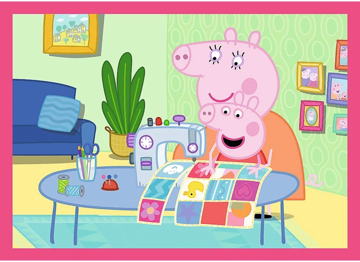 Zestaw puzzle Trefl 4 w 1 Peppa Pig: Peppa uwielbia przygody 12/15/20/24 elementów 34672 (5900511346725) - obraz 4