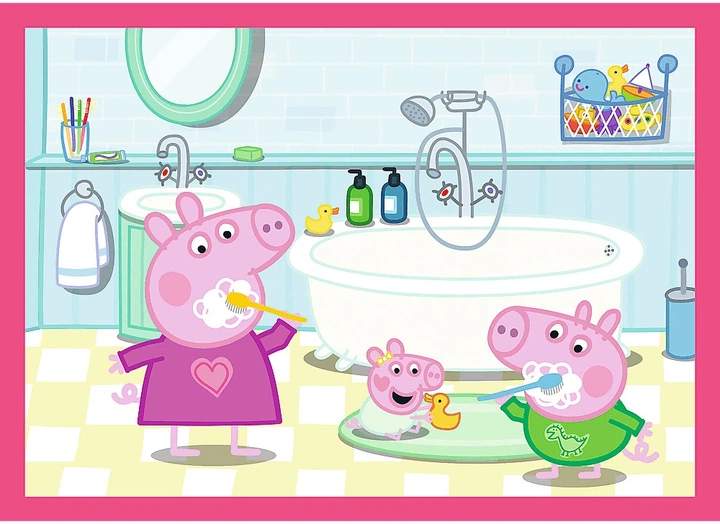 Zestaw puzzle Trefl 4 w 1 Peppa Pig: Peppa uwielbia przygody 12/15/20/24 elementów 34672 (5900511346725) - obraz 6